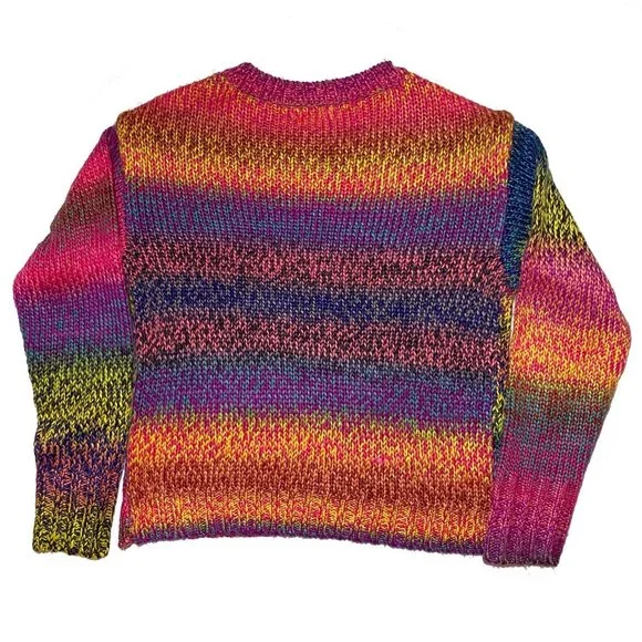 Ultra Flirt Ombre Striped Pullover Multicolored Soft  Knit Sweater Size XS - Picture 2 of 6